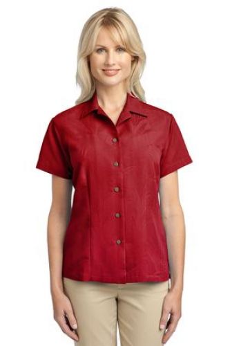 Ladies Patterned Easy Care Camp Shirt