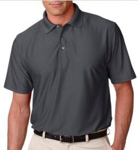 UltraClub Mens Cool and Dry Elite Tonal Stripe Performance Polo