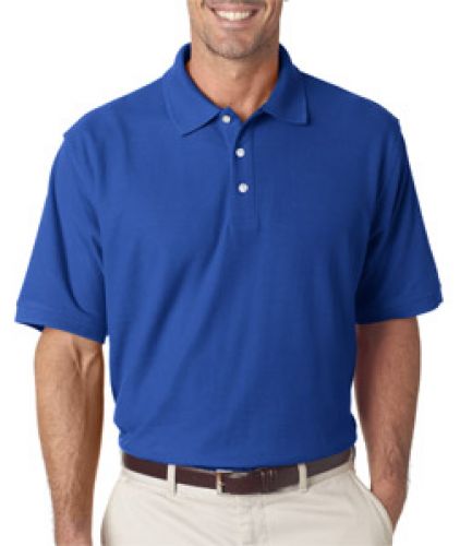 Mens Platinum Honeycomb Pique Polo