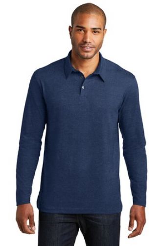 Long Sleeve Meridian Cotton Blend Polo