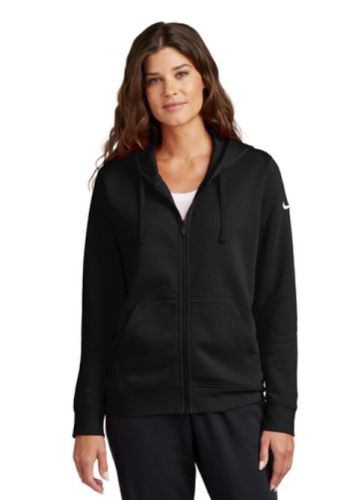 Ladies Club Fleece Sleeve Swoosh Full-Zip Hoodie